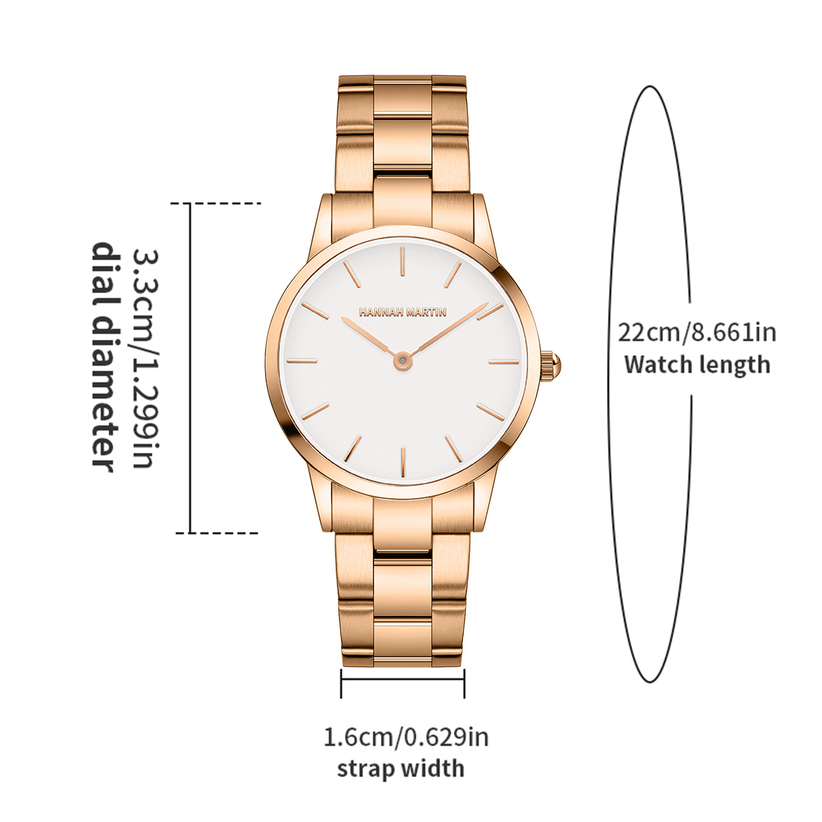 Womens Watch Rose Gold Stainle - Anti-Magnetic Watch のレビューと価格