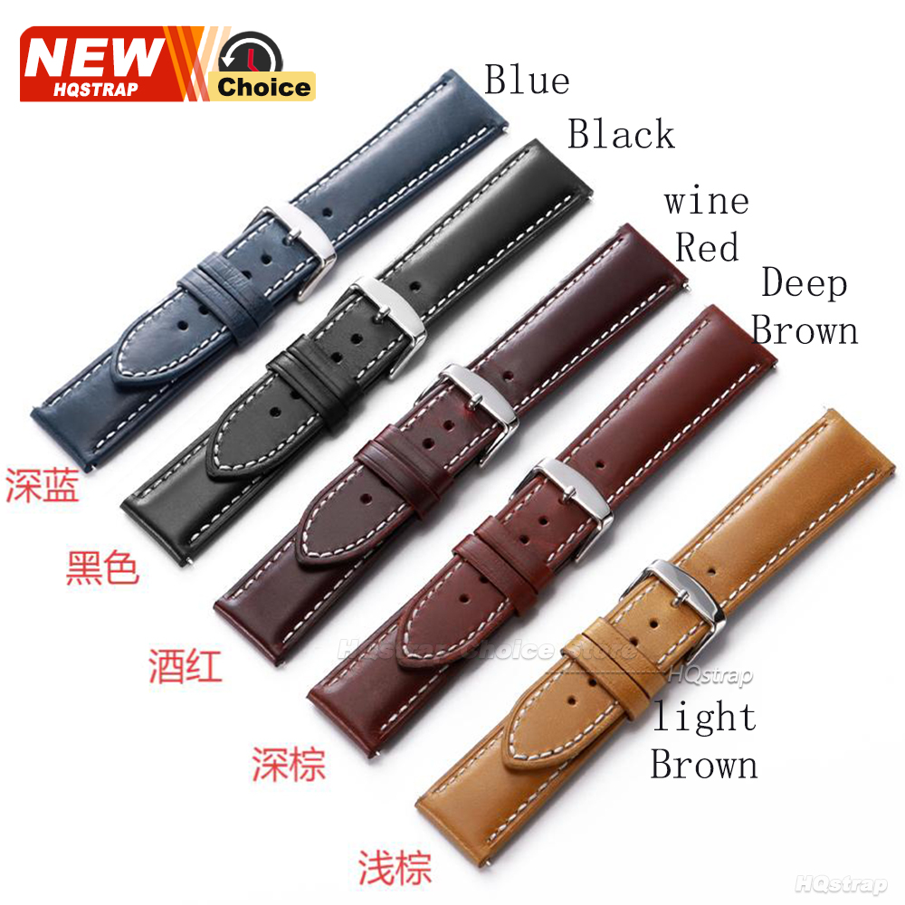 New Oil Wax Strap 16mm 18mm 20 - Watches Rolex Smartwatch のレビューと価格