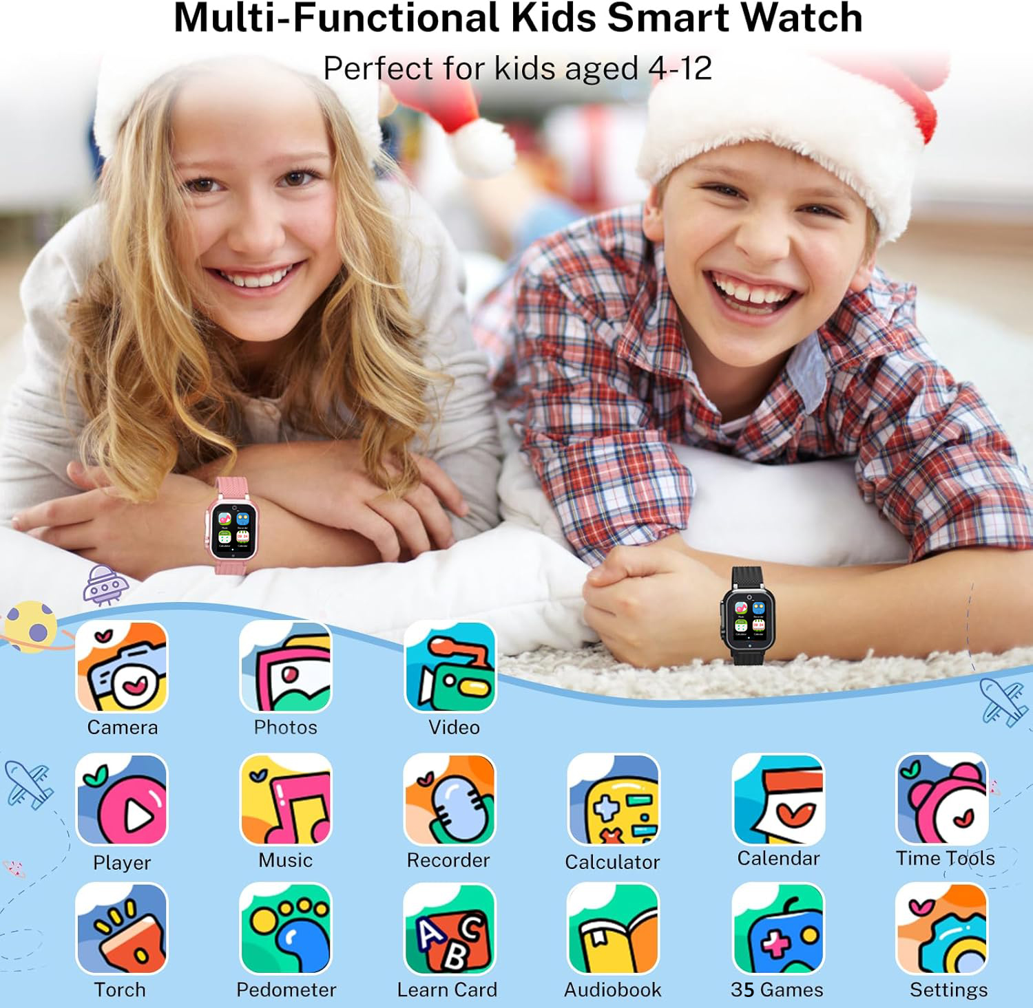 Children Smart Watch 35 Games  - Smartwatch Watches Gift For Boys のレビューと価格