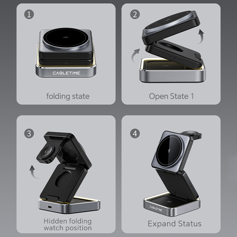 CABLETIME Foldable Magnetic 3  - Watches Smartwatch Samsung のレビューと価格