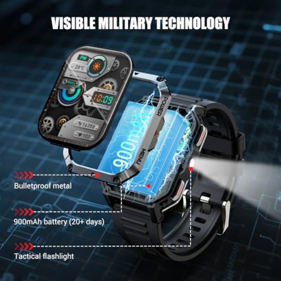 Military Tactical Smart Watche - Smartwatch Military Watches For Men のレビューと価格